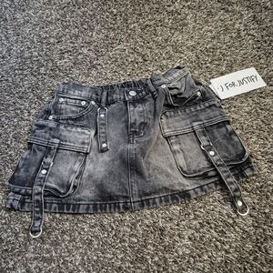 J For Justify Black Denim Skirt